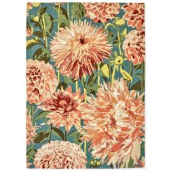 Harlequin Dahlia Hand Tufted Designer Wool Rug, 200x140cm, Coral / Wilderness
