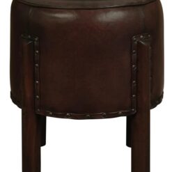 Heritage Genuine Goat Leather Ottoman/Footstool