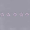 Herman IP44 Indoor / Outdoor LED Neon Star String Light, 5 Light, Pink