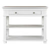 Heston II Birch Timber Console Table, 95cm, Matt White