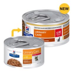 Hill's Prescription Diet C/D Multicare Stress Urinary Care Chicken & Vegetable Stew Wet Cat Food 82gm 24 Cans