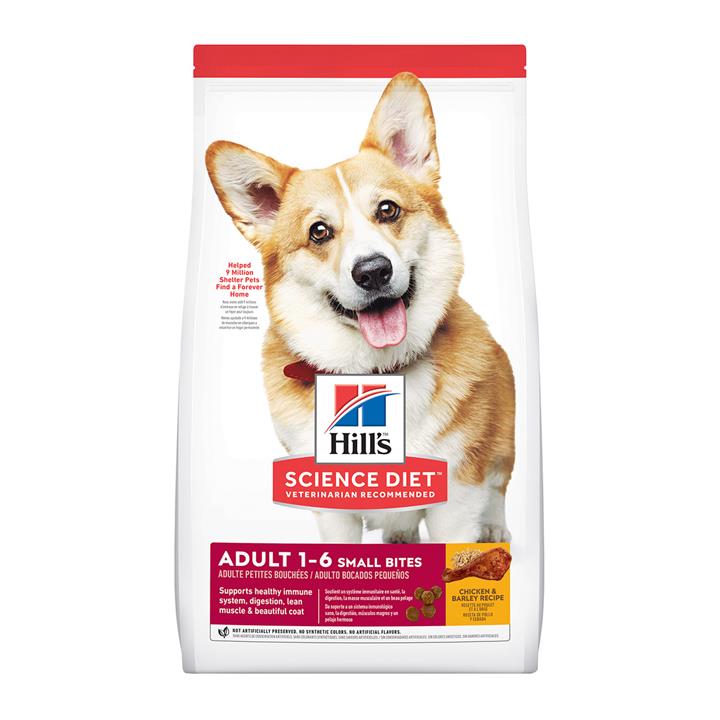 Hill's Science Diet Adult 1-6 Small Bites Chicken & Barley Recipe Dry Dog Food 6.8 Kg Hill's Science Diet Adult 1-6 Small Bites Chicken & Barley Recipe Dry Dog Food 6.8 Kg