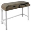 Hixton Solid Mango Wood Timber & Metal Console Table, White
