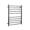 Hotwire Heated Towel Rail - Curved Round Bar (H900mmxW700mm) with Timer - Gun Metal