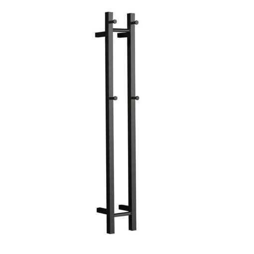 Hotwire - Heated Towel Rail - Double Vertical Square Bar (W180mm x H1200mm) - Matte Black
