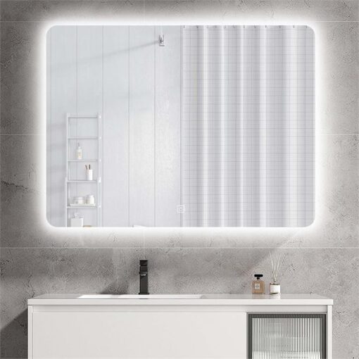 Hudson Backlit Rectangle Wall Mirror, 80cm