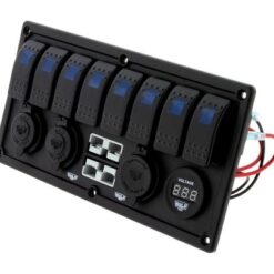 Hulk 4x4 8 Way Switch Panel with 50A Plugs ACC Power Socket, USB Socket & Voltmeter