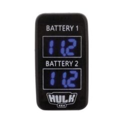 Hulk 4x4 Blue LED Dual Voltmeter OE RPL to suit early Toyota