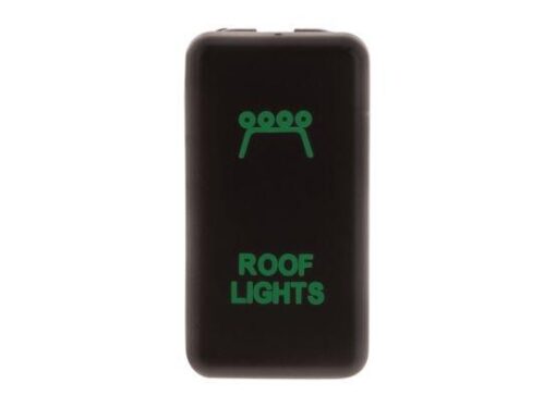 Hulk 4x4 Green 12V OE RPL Switch Push Button ON/OFF to suit Early Toyota - Roof Light