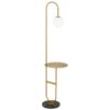 Inez Iron & Glass Floor Lamp with Table