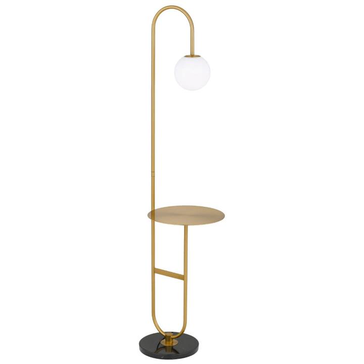 Inez Iron & Glass Floor Lamp with Table Inez Iron & Glass Floor Lamp with Table