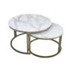 Interior Ave - Premier Nested Coffee Table Set - White Marble Stone Interior Ave - Premier Nested Coffee Table Set - White Marble Stone