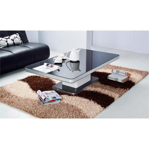 Iphone Glass Topped Metal Coffee Table, 120cm