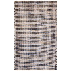 Iris Handwoven Jute & Cotton Rug, 300x200cm, Royal Blue