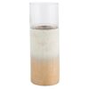 Janesen Ceramic & Glass Pillar Candle Holder, Large, Ocher
