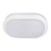 Jay IP65 Exterior LED Bunker Wall Light, Oval, CCT, White