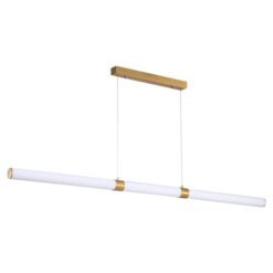 Kallita Dimmable LED Linear Pendant Light, CCT, Satin Brass