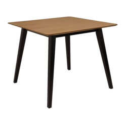 Kanaka Wooden Square Dining Table, 90cm, Natural / Black