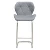 Kendrick Faux Leather Counter Stool, Grey
