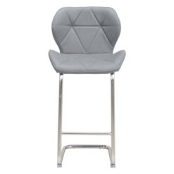 Kendrick Faux Leather Counter Stool, Grey