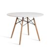 Kings Dining Table 4 Seater Round Replica DSW Eiffel Kitchen Timber White