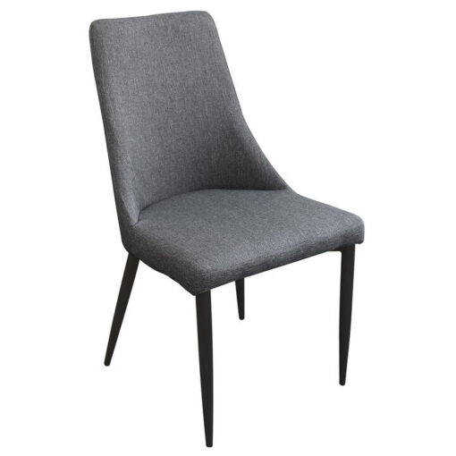 Kingsley Fabric Dining Chair, Charcoal / Black