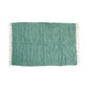 Large Chindi Cotton Handmade Floor Mat with Tassels 90 x 150 cm Teal