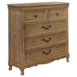 Lauderdale Poplar Timber 5 Drawer Tallboy