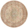 Legacy No.861 Bohemian Round Rug, 200cm, Off White / Turquoise
