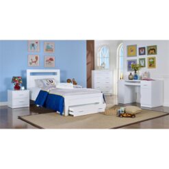 Lena Poplar Timber Bed, Double