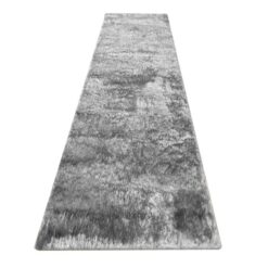 Lenora Soft Shaggy Runner Rug, 80x300cm, Light Grey