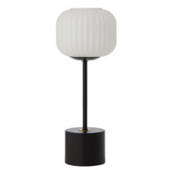 Liam Iron & Glass Touch Table Lamp, Black