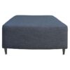 Lindo Fabric Ottoman, Grey
