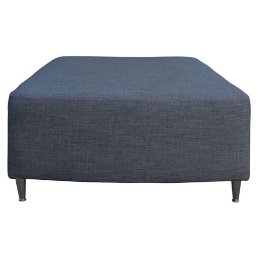 Lindo Fabric Ottoman, Grey
