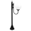 Lisbon Italian Made IP43 Exterior Up Post Light, 1 Light, Style B, 126cm, Black