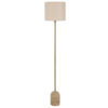 Livia Travertine Base Floor Lamp, Beige / Cream