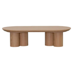 Lonholt Wooden Oval Coffee Table, 130cm, Natural