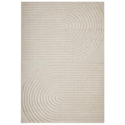 Lotus Abbey Modern Rug, 230x160cm, Beige