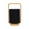 Lucia Timber & Fabric Table Lamp, Black
