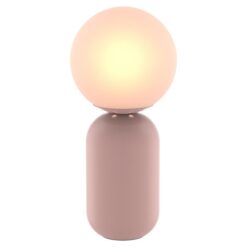 Luciano Metal & Glass Table Lamp, Pink