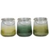 Lune Verdi 3 Piece Glass Votive Set, Small