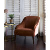 Lupita Velvet Fabric Lounge Chair, Cinnamon