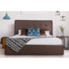 Luxemburg custom upholstered storage side rail bed frame