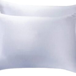 Luxury Pillowcase 2 Pack - 100% Pure Mulberry Silk on Both Sides - Silver