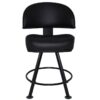 Macau Commercial Grade Vinyl Gaming Stool, 4 Leg Base,Black / Black