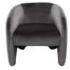 Maine Velvet Fabric Tub Chair, Charcoal