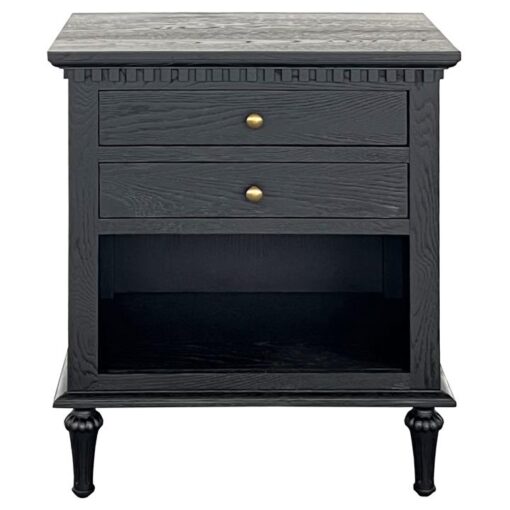 Maison Oak Timber Side Table, Medium, Black Oak