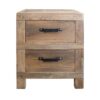 Maksim Reclaimed Elm Timber 2 Drawer Bedside Table, Natural Maksim Reclaimed Elm Timber 2 Drawer Bedside Table, Natural