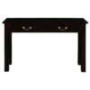 Malacca Mahogany Timber 2 Drawer Sofa Table, 120cm, Chocolate