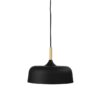 Malt II Timber & Metal Pendant Light, 32cm, Black